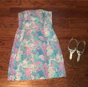Lilly Pulitzer Strapless Floral Dress
